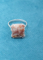 Earthy Wooden Rutile Silver Ring