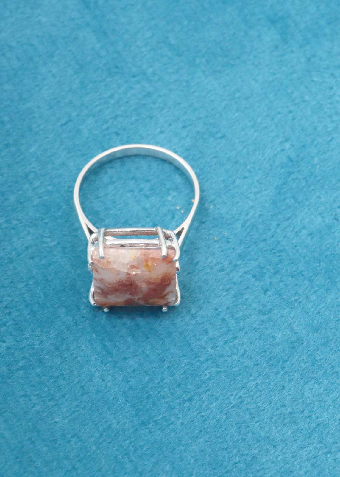 Earthy Wooden Rutile Silver Ring