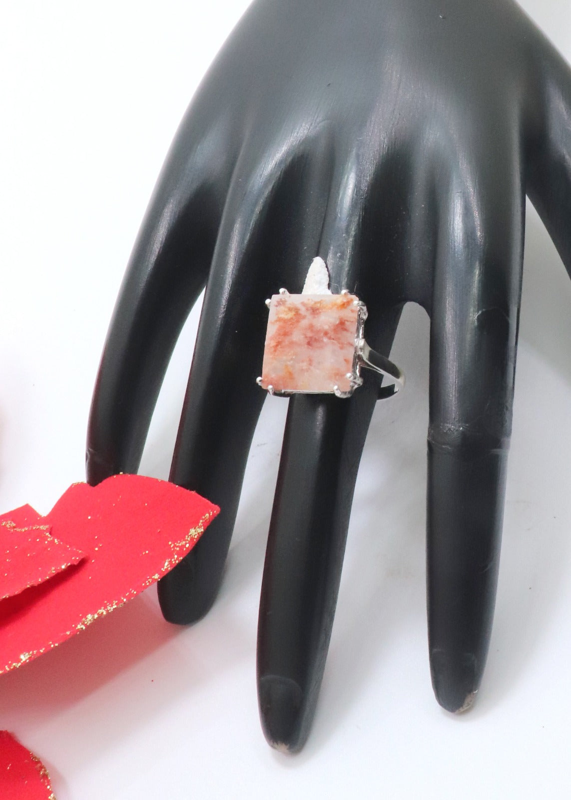 Earthy Wooden Rutile Silver Ring