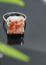Earthy Wooden Rutile Silver Ring