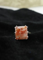 Earthy Wooden Rutile Silver Ring