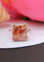 Earthy Wooden Rutile Silver Ring