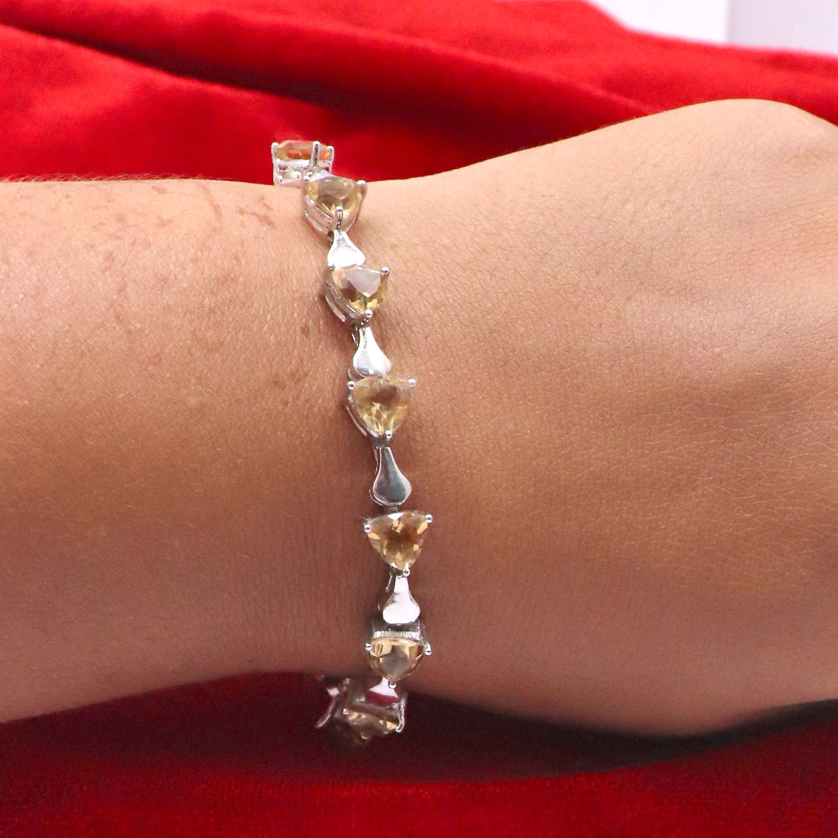 Sunny Citrine Link Bracelet