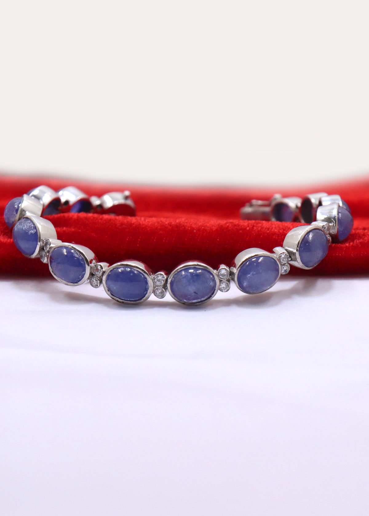 Exquisite Tanzanite & CZ Tennis Bracelet