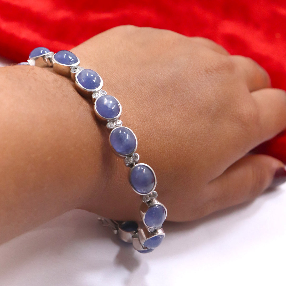 Exquisite Tanzanite & CZ Tennis Bracelet
