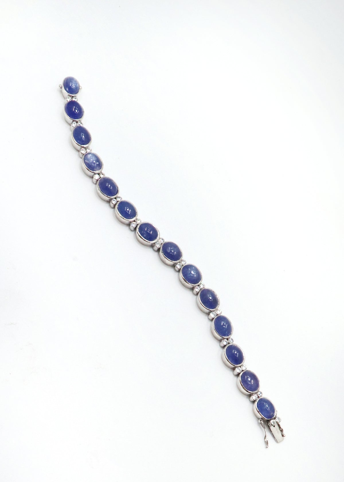 Exquisite Tanzanite & CZ Tennis Bracelet