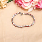 Regal Ruby & CZ Sterling Silver Bracelet