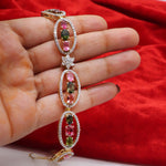 Multicolor Tourmaline & CZ Bracelet