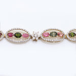 Multicolor Tourmaline & CZ Bracelet