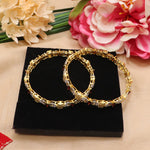 Garnet & CZ Floral Bangle