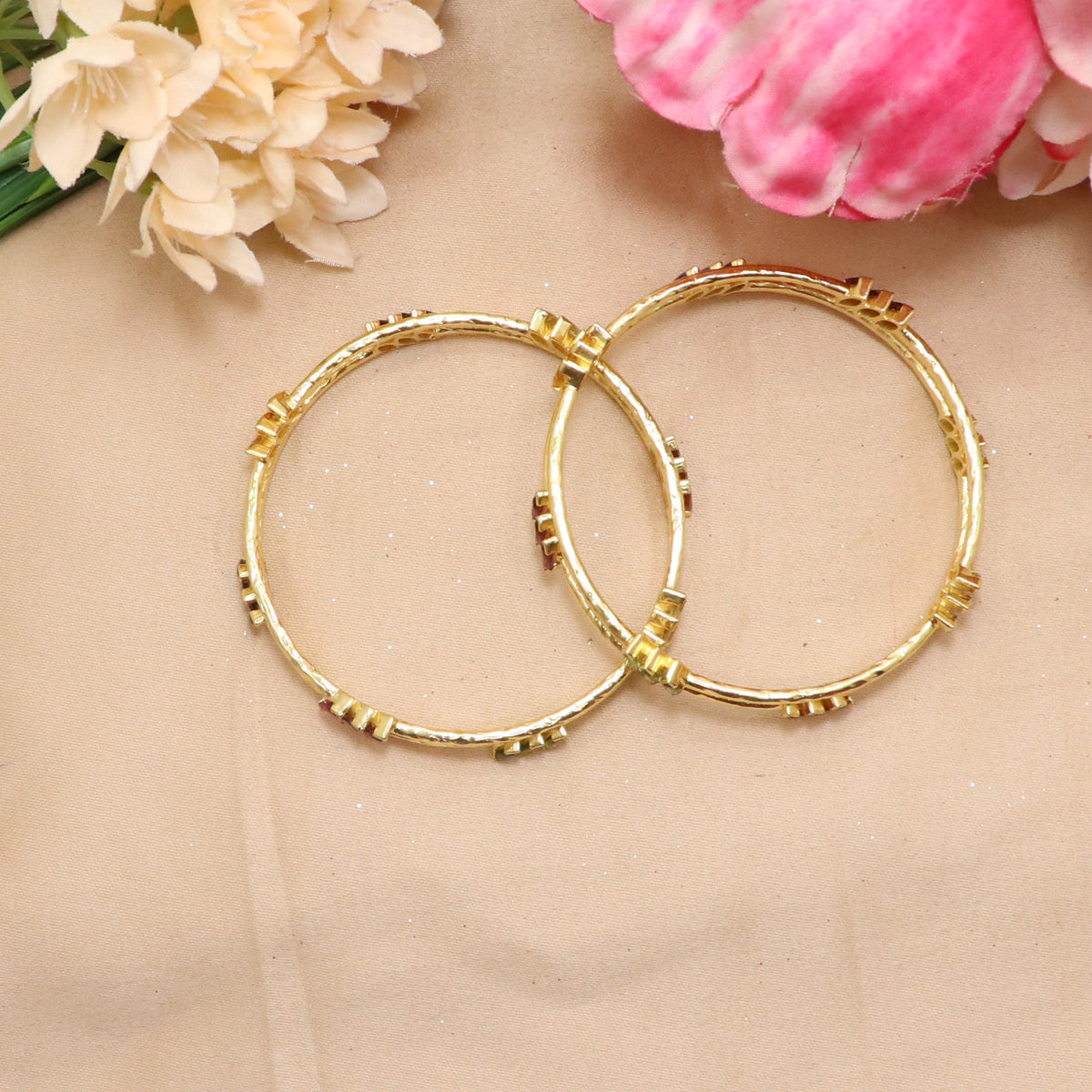 Multi-Gemstone Sterling Silver Bangle