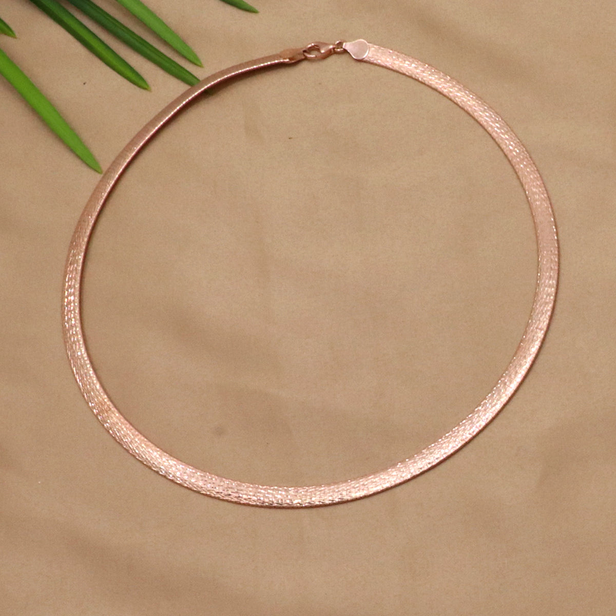 Italian Rose Gold Plated Silver Chain Necklace
