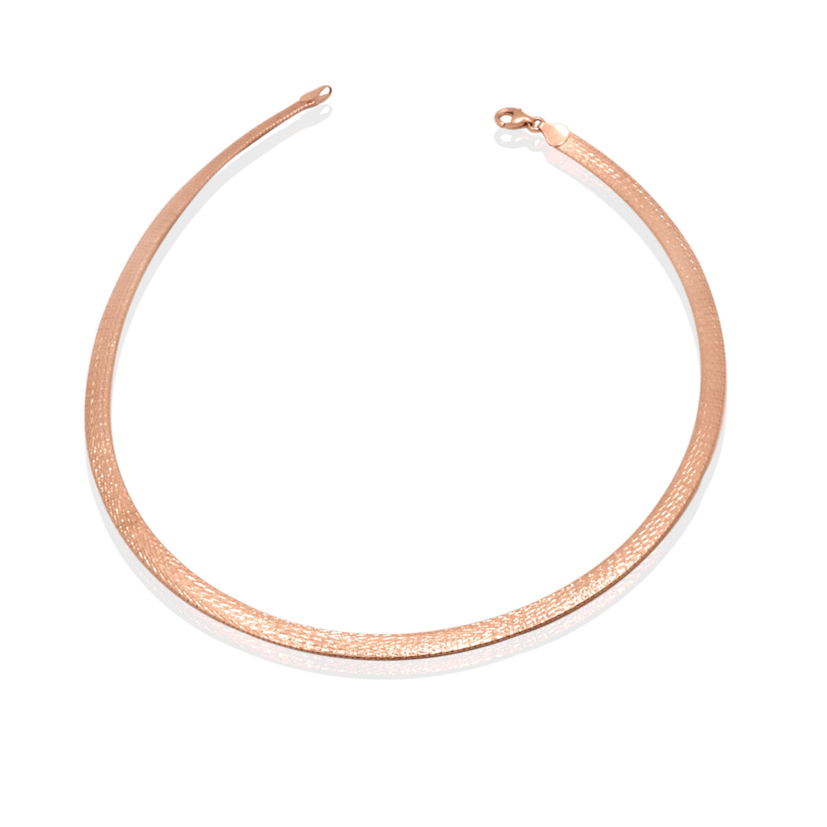 Italian Rose Gold Plated Silver Chain Necklace