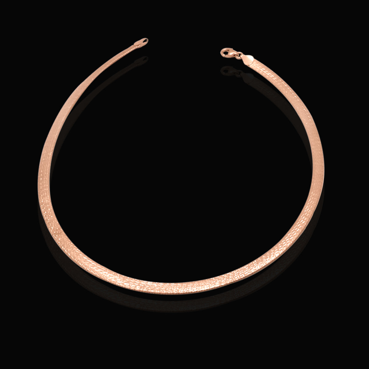 Italian Rose Gold Plated Silver Chain Necklace