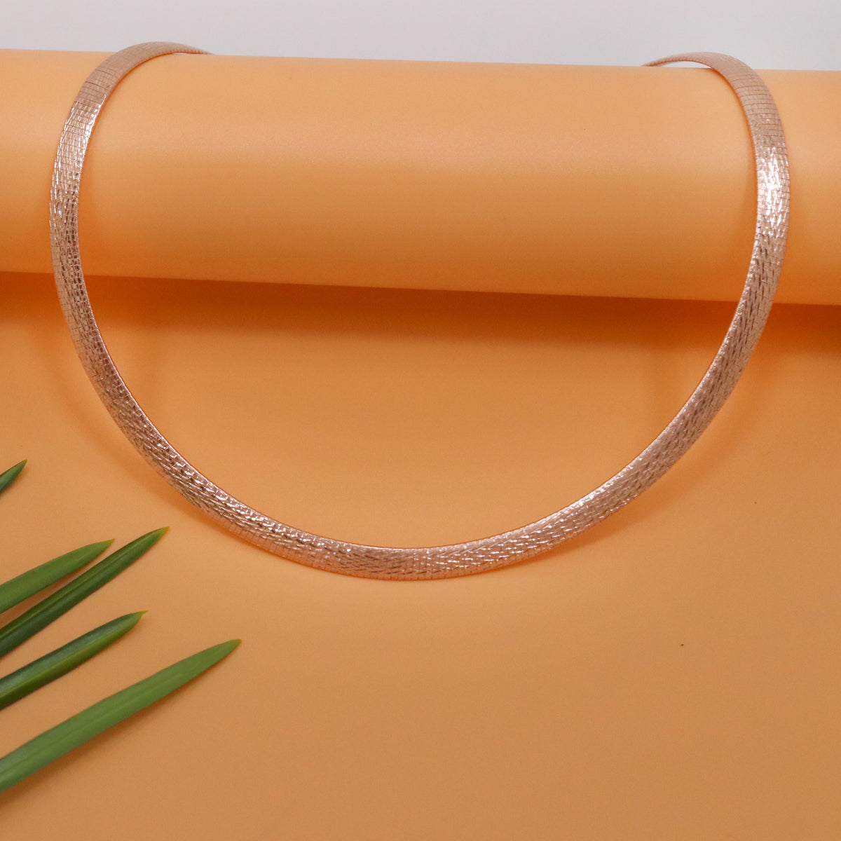 Italian Rose Gold Plated Silver Chain Necklace