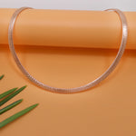Italian Rose Gold Plated Silver Chain Necklace