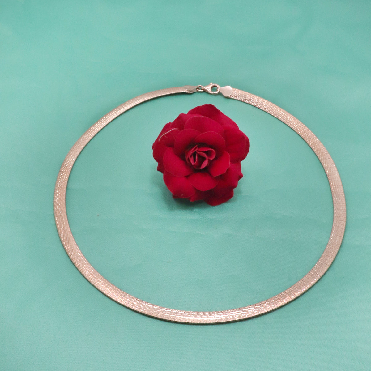 Italian Rose Gold Plated Silver Chain Necklace