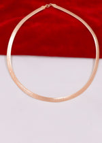 Italian Rose Gold Plated Silver Chain Necklace