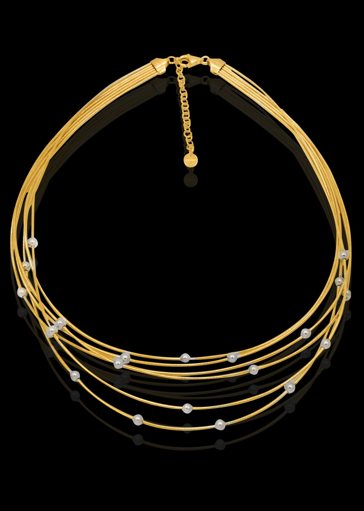 Pearl & Silver Bead Italian Chain Necklace