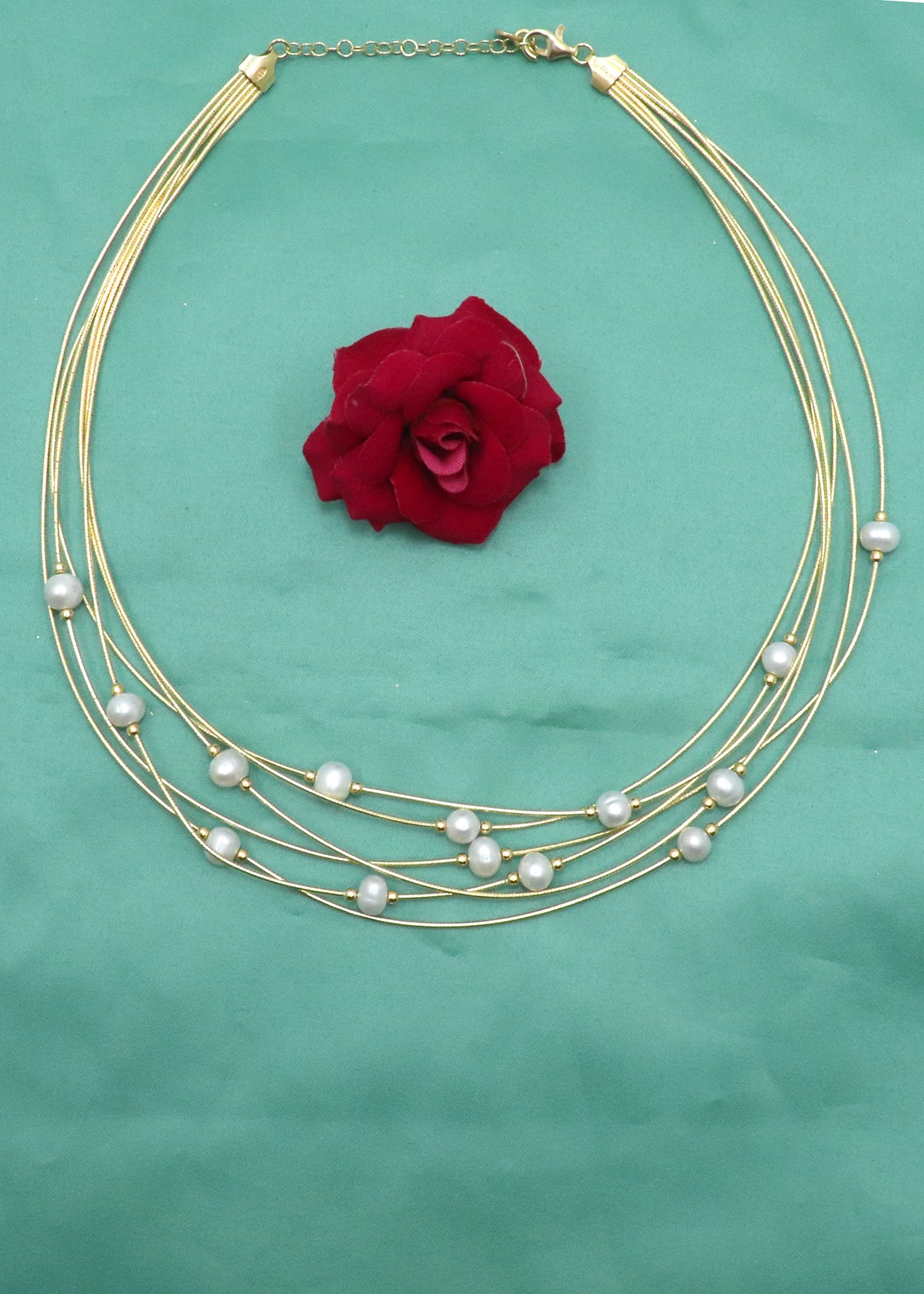 Large Pearl Italian Chain Necklace