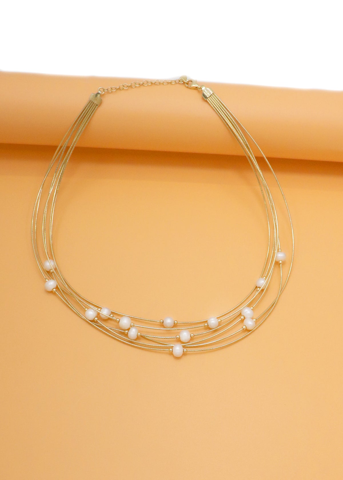 Large Pearl Italian Chain Necklace