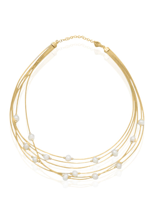 Large Pearl Italian Chain Necklace