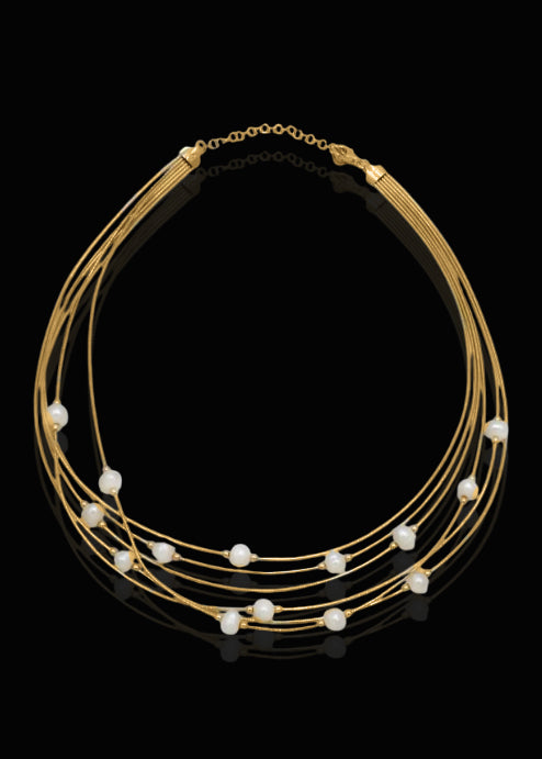 Large Pearl Italian Chain Necklace