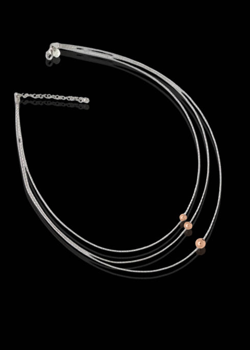 Dainty Pearl & Silver Ball Chain Necklace