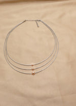 Dainty Pearl & Silver Ball Chain Necklace