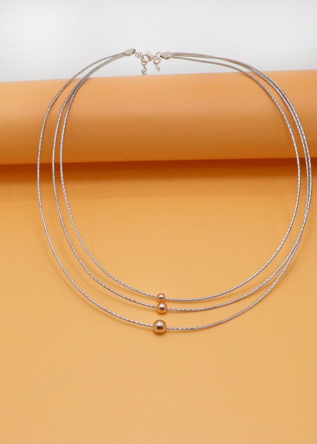 Dainty Pearl & Silver Ball Chain Necklace