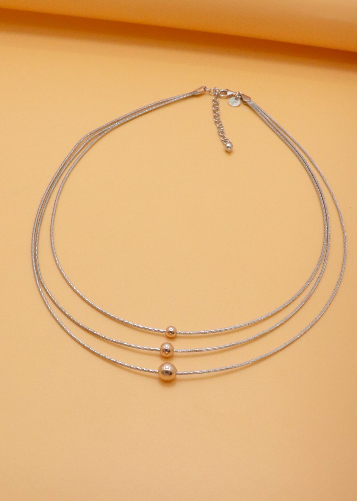 Dainty Pearl & Silver Ball Chain Necklace