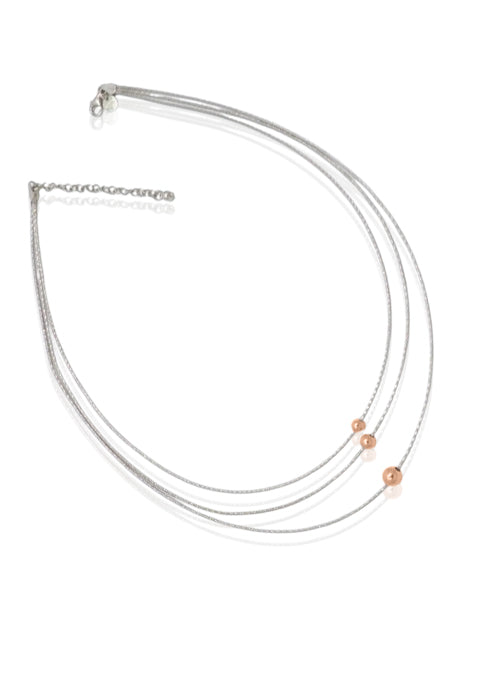 Dainty Pearl & Silver Ball Chain Necklace