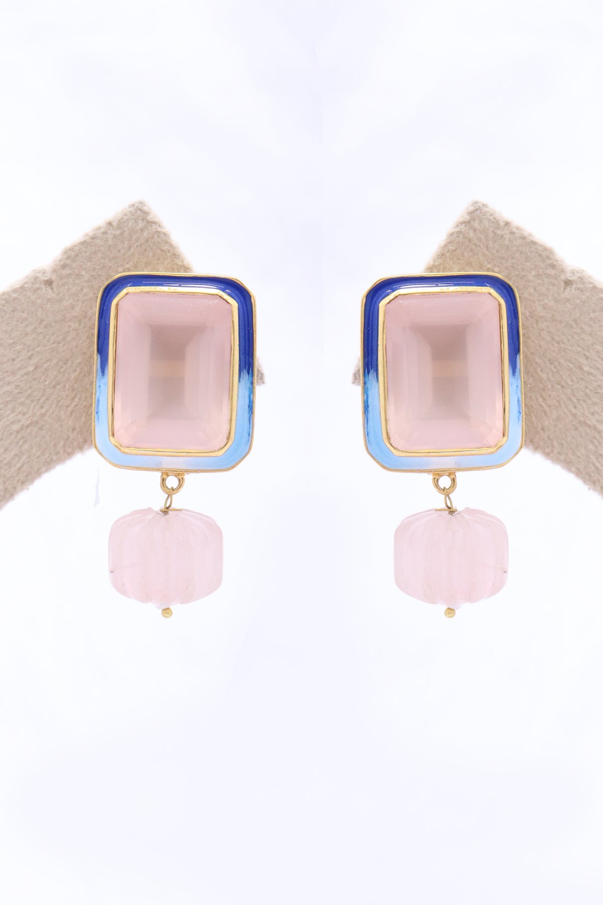 Rose Quartz Meena Earrings