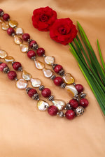 Ruby & Pearl Royale Beaded Necklace