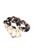 Agate & Pearl Sovereign Necklace