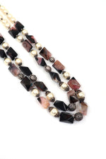 Agate & Pearl Sovereign Necklace
