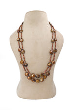 Brown Pearl Noble Coin Necklace