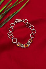 Citrine Regal Silver Bracelet