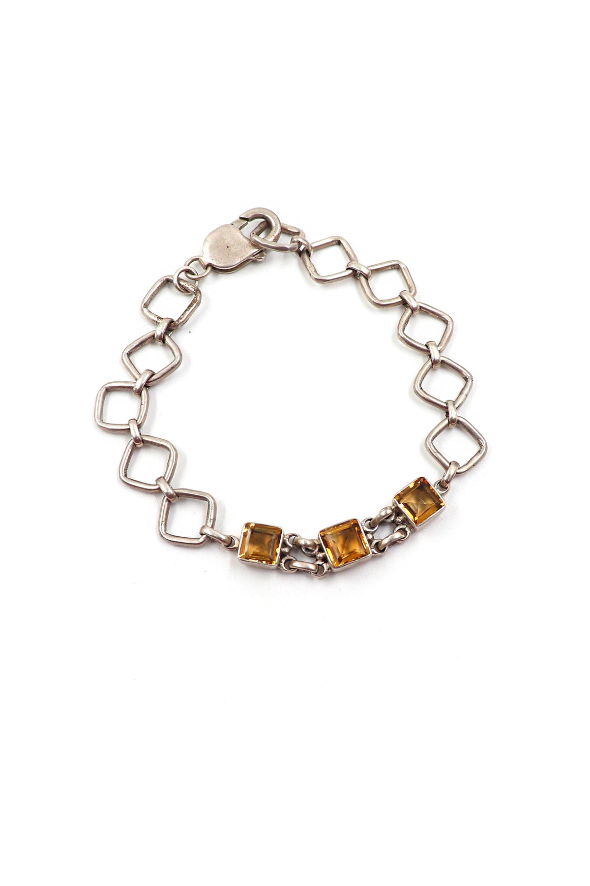 Citrine Regal Silver Bracelet