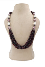 Garnet & Pearl Royal Necklace