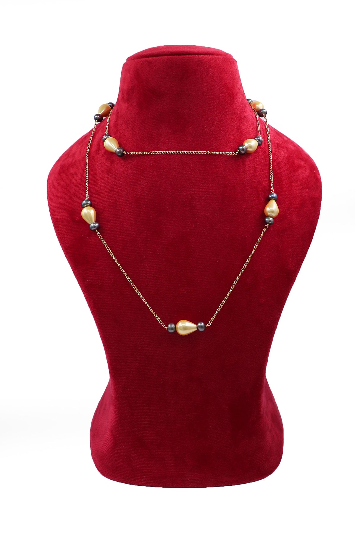 Titanium & Yellow Pearl Noble Necklace