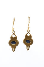 Lapis Regal Dangle Gold Earring