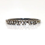 Victorian Era Black Plated Uncut Diamond Polki Women Ring Jewelry VJewels