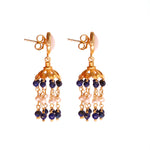 Lapis & Pearl Crown Earring