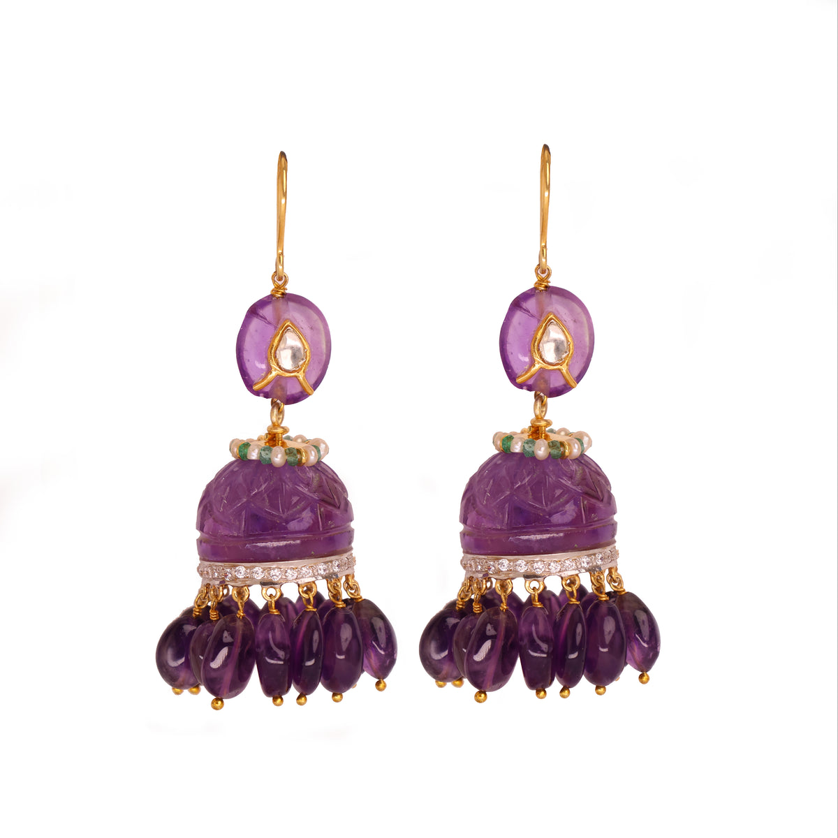 Amethyst Regal Jhumki Earring