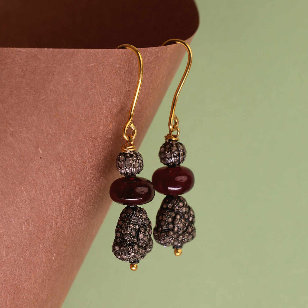 Ruby Diamond Majestic Hook Earring