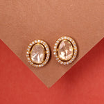 Moissanite Gold Plated Stud I