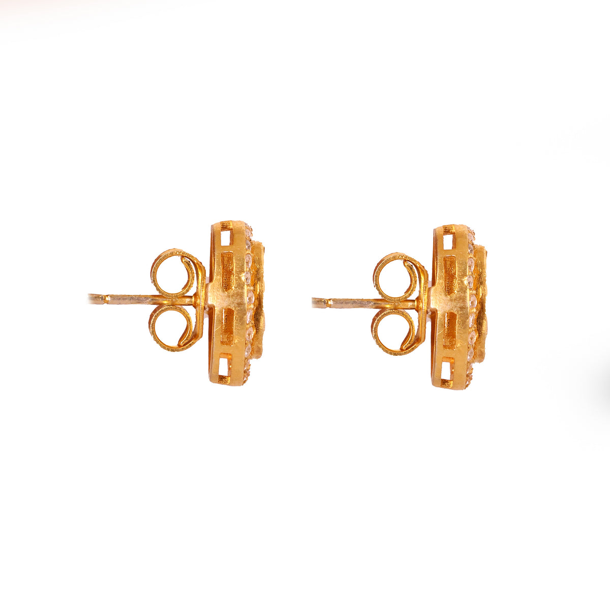 Moissanite Gold Plated Stud I