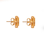 Moissanite Gold Plated Stud I