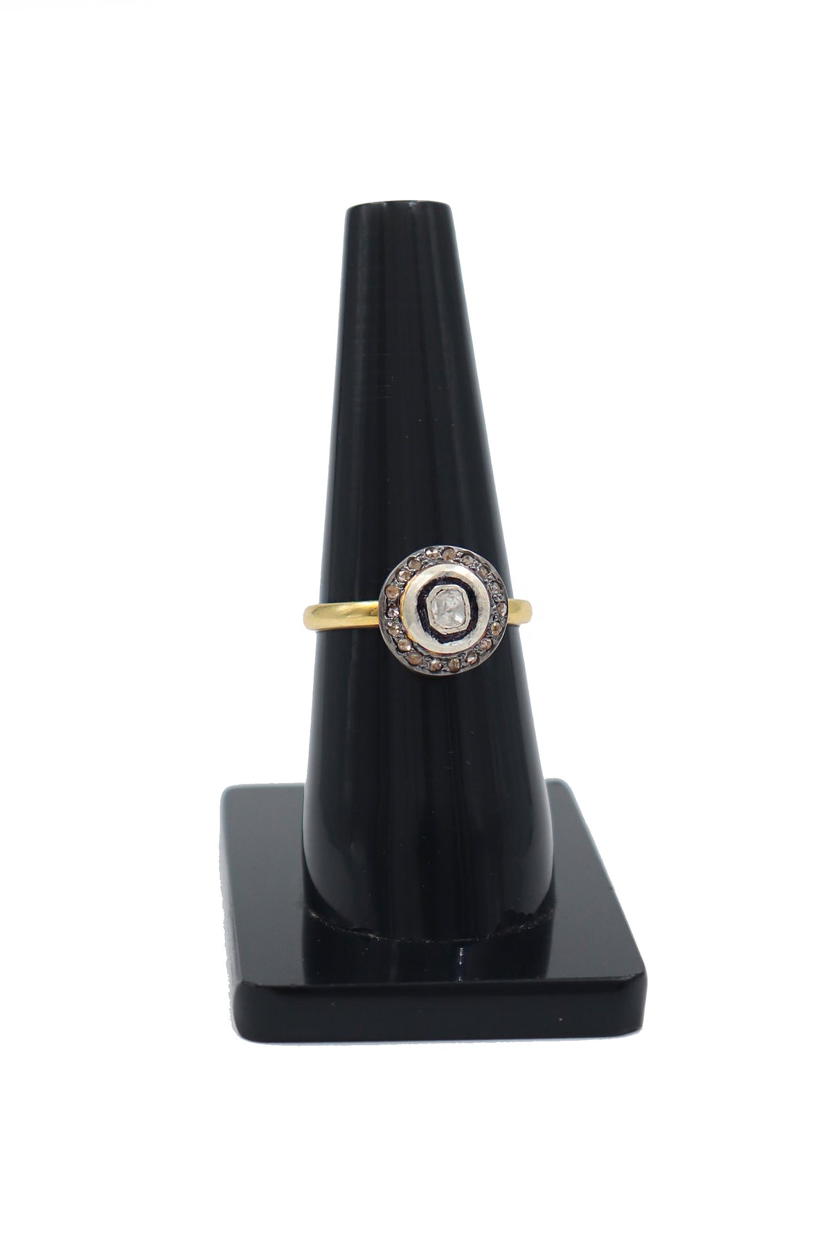 Silver Polki Diamond Royal Ring